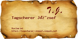 Tagscherer József névjegykártya